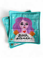 Load image into Gallery viewer, Mug Rugs Large, Fabric cotton coasters,