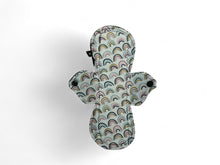 Load image into Gallery viewer, 14 inch heavy or moderate absorbency reusable cotton pads, sanitary napkins, reusable pads, white with rainbow