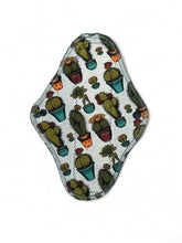 Load image into Gallery viewer, 10 inch cloth pad heavy absorbency reusable pads, sanitary napkins, reusable pads, organic cotton topper,Cactus Butts