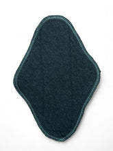 Load image into Gallery viewer, 14" Cotton Bamboo Printed Overnight Sanitary Pad, Reusable Periods Pads Wrap around Wing plus Size, Soft Menstruating Pads, Charcoal