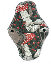 Load image into Gallery viewer, 10 Inch Pad, Toadstool Cloth Pad, Sustainable Period Pad, Winged Pad, Cloth Period Pad, Organic Cotton Pad, Bamboo Pad, Reusable Panty Liner
