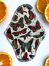 Load image into Gallery viewer, 10 Inch Pad, Butterfly Cloth Pad, Sustainable Period Pad, Winged Pad, Cloth Period Pad, Organic Cotton Pad, Bamboo Pad, Reusable Panty Liner