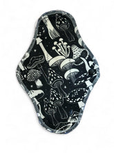 Load image into Gallery viewer, 12 Inch Pad, mushroom Cloth Pad, Sustainable Period Pad, Winged Pad, Cloth Period Pad, Organic Cotton Pad, Bamboo Pad, Reusable Panty Liner