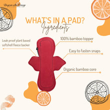 Load image into Gallery viewer, 20-Inch Super Heavy Absorbency Reusable Bamboo Pads, Leak-Proof Organic Bamboo Core Menstrual Pads, Sanitary Napkins for Heavy Flow, Plus