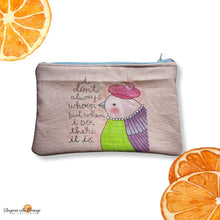 Load image into Gallery viewer, Wet Bag-leak proof, 6x9, zipper closure, lined pouch, eco friendly bag, pad pouch, sanitary pad pouch, travel bag with sassy sayings, gifts