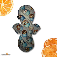 Load image into Gallery viewer, 12 inch heavy or moderate absorbency reusable cotton pads, sanitary napkins, reusable pads, washable cotton pads, leakproof, animal pockets