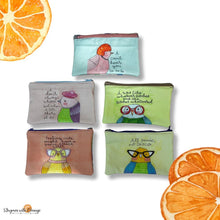 Load image into Gallery viewer, Wet Bag-leak proof, 6x9, zipper closure, lined pouch, eco friendly bag, pad pouch, sanitary pad pouch, travel bag with sassy sayings, gifts