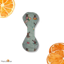 Load image into Gallery viewer, 12 inch Reusable Menstrual Pads with animals surfing Design- heavy absorbency reusable cotton pads, sanitary napkins, cloth period pad,
