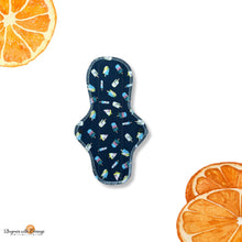 Load image into Gallery viewer, 12 inch assymetrical heavy absorbency reusable cotton pads, sanitary napkins, reusable pads, popsicles, front bleeder, back bleeder pad