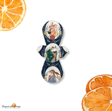 Load image into Gallery viewer, 14 inch moderate absorbency reusable cotton pads, sanitary napkins, reusable pads, washable cotton pads, leakproof periods, vintage stories