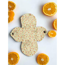 Load image into Gallery viewer, 8 inch heavy absorbency reusable cotton pads, sanitary napkins, reusable pads, small floral, teenager gift, starter pad, women’s gift