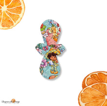 Load image into Gallery viewer, 12 inch heavy absorbency reusable cotton pads, sanitary napkins, reusable pads, washable cotton pads, leakproof periods, 80s cartoons