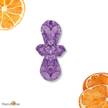 Load image into Gallery viewer, 16 inch moderate absorbency reusable cotton pads, sanitary napkins, reusable pads, washable cotton pads, leakproof periods, lilac feminist