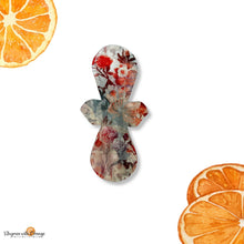 Load image into Gallery viewer, 12 inch moderate Reusable Cloth Pads with, Cotton Topper, and Water-Resistant - Comfortable and Sustainable Sanitary Napkins, faded flowers