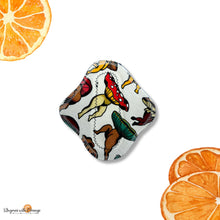 Load image into Gallery viewer, 6 Inch Reusable Cloth Pad: Organic Bamboo, moderate Absorbency, Mushroom Legs