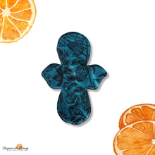 Load image into Gallery viewer, 8 Inch Reusable Cloth Pad: Moderate Absorbency, teal floral