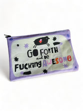 Load image into Gallery viewer, Leak Proof Wet Bag, 6x9, zipper closure, lined pouch, accessory pouch, pad pouch, sanitary pad pouch, Coin purse with sassy sayings, gifts
