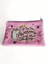 Load image into Gallery viewer, Leak Proof Wet Bag, 6x9, zipper closure, lined pouch, accessory pouch, pad pouch, sanitary pad pouch, Coin purse with sassy sayings, gifts
