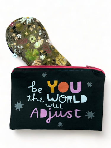 Leak Proof Wet Bag, 6x9, zipper closure, lined pouch, accessory pouch, pad pouch, sanitary pad pouch, Coin purse with sassy sayings, gifts
