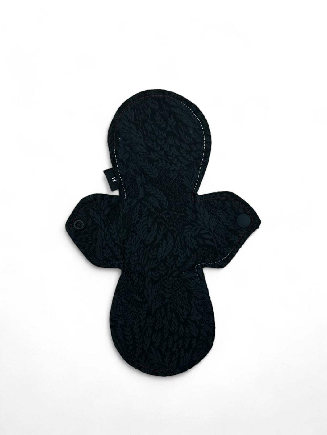 10 inch Eco-Friendly Cotton Pads, Heavy Absorbency Sanitary Napkins, Black Ferns - Reusable and Sustainable