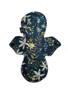 14" Heavy Absorbency Reusable Cloth Pads with Organic Bamboo Core - Cotton Topper, Water-Resistant Fleece Bottom, Sustainable Menstrual Care