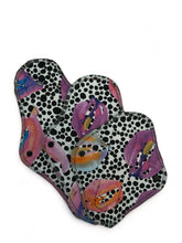 Load image into Gallery viewer, 12 inch, 10 inch, 8 inch heavy absorbency reusable organic cotton pads, sanitary napkins, feminist reusable pads, vulva with polkadot
