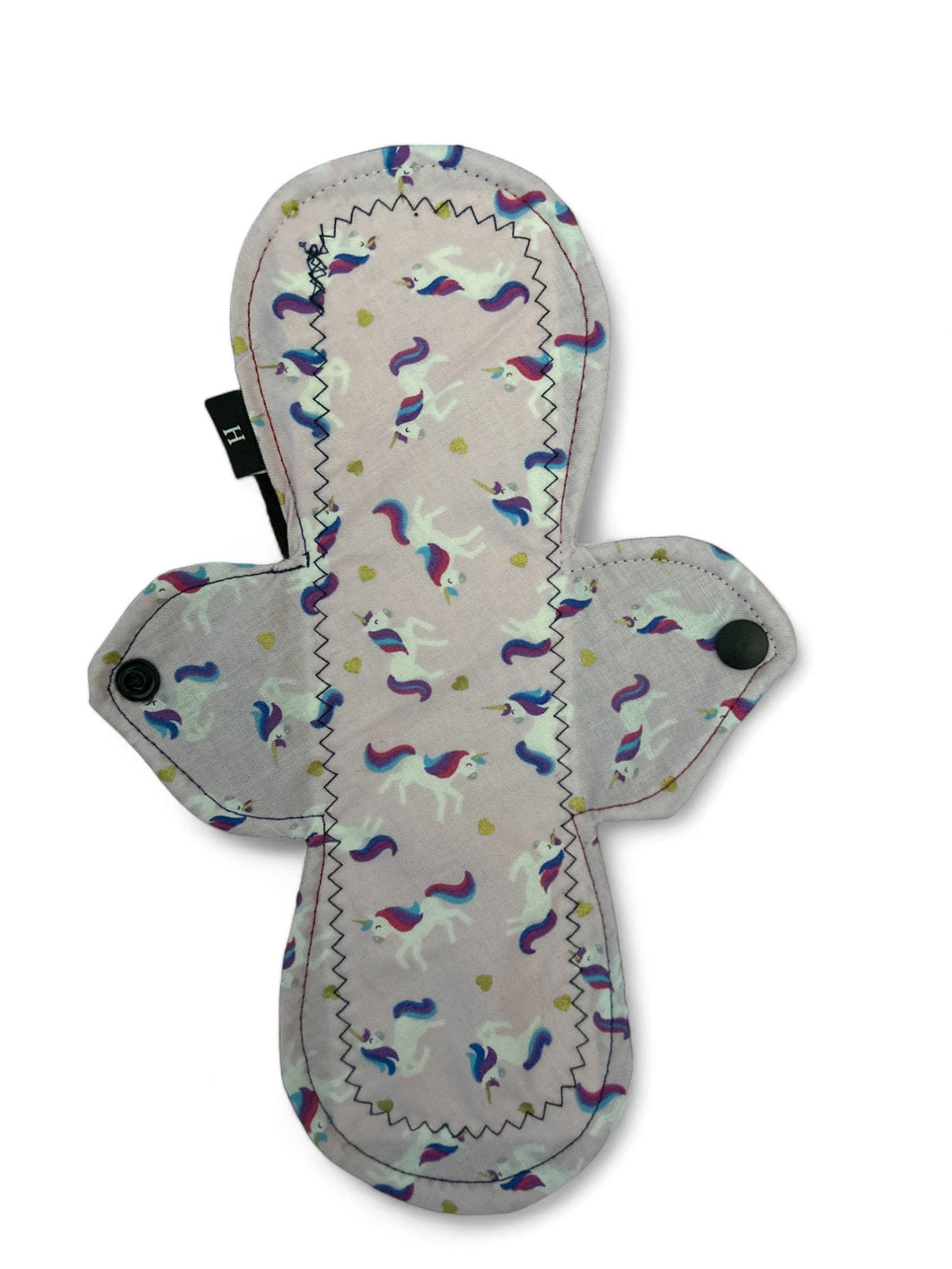 10 inch heavy absorbency reusable pads, sanitary napkins, reusable pads, unicorns, cotton topper, teen periods