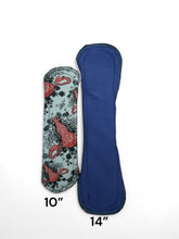 Load image into Gallery viewer, 14-Inch Reusable Overnight Pad - Bamboo, moderate Eco-Friendly Sanitary Napkin with Wraparound Wings for Heavy Flow - Very Peri Color
