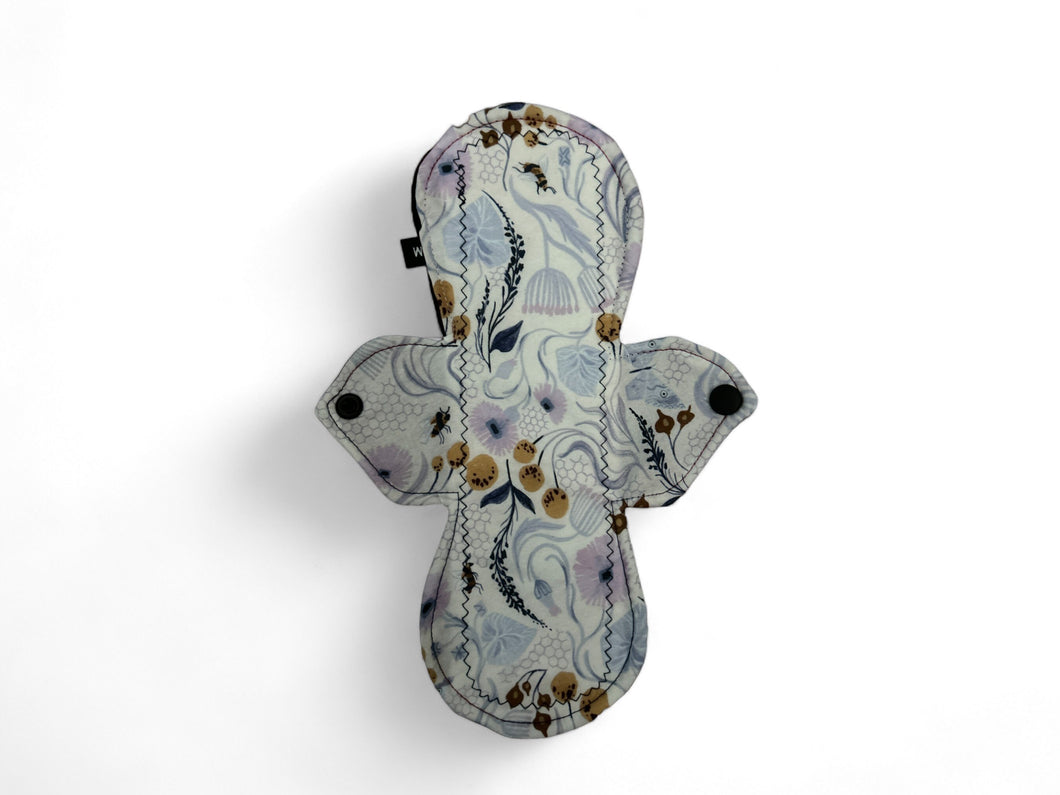 12 inch moderate absorbency reusable cotton pads, sanitary napkins, reusable pads, busy bees