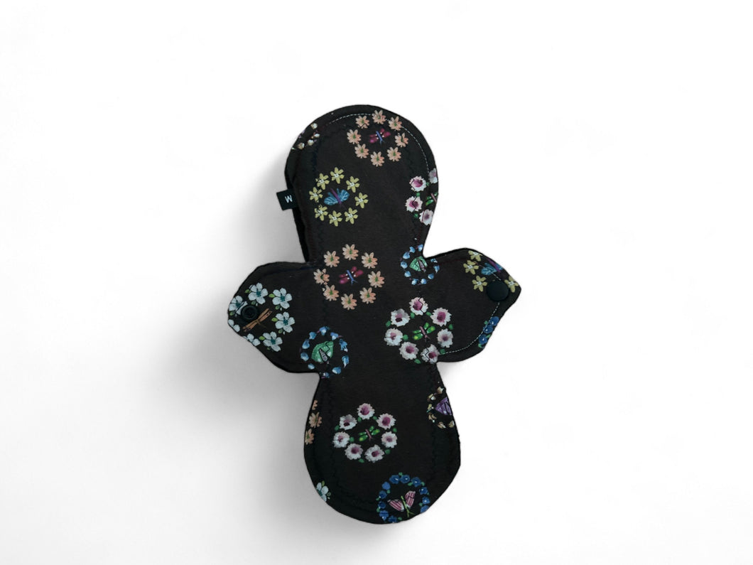 10 inch heavy or moderate absorbency reusable cotton pads, sanitary napkins, reusable pads, brown meadow