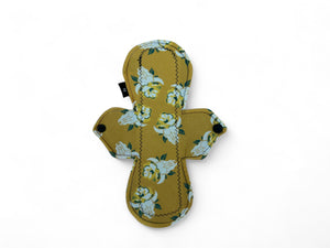 10 Inch Cotton Heavy Absorbency Reusable Pads - with Bamboo Core, Water-Resistant Fleece Bottom, Eco-Friendly Reusable Pads, Yellow