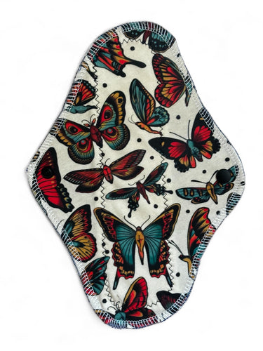 10 Inch Pad, Butterfly Cloth Pad, Sustainable Period Pad, Winged Pad, Cloth Period Pad, Organic Cotton Pad, Bamboo Pad, Reusable Panty Liner