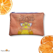 Load image into Gallery viewer, Wet Bag-leak proof, 6x9, zipper closure, lined pouch, eco friendly bag, pad pouch, sanitary pad pouch, travel bag with sassy sayings, gifts
