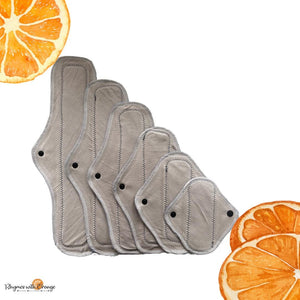 6 Inch Reusable Cloth Pad: Organic Bamboo, moderate Absorbency, Night Swim