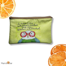 Load image into Gallery viewer, Wet Bag-leak proof, 6x9, zipper closure, lined pouch, eco friendly bag, pad pouch, sanitary pad pouch, travel bag with sassy sayings, gifts
