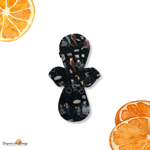 16” moderate Absorbency Reusable Cloth Pads, Cotton Topper, and Water-Resistant - Comfortable and Sustainable Sanitary Napkins, Dapper Den