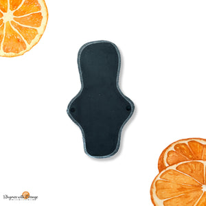 10 inch assymetrical moderate absorbency reusable cotton pads, sanitary napkins, reusable pads, popsicles, front bleeder, back bleeder pad