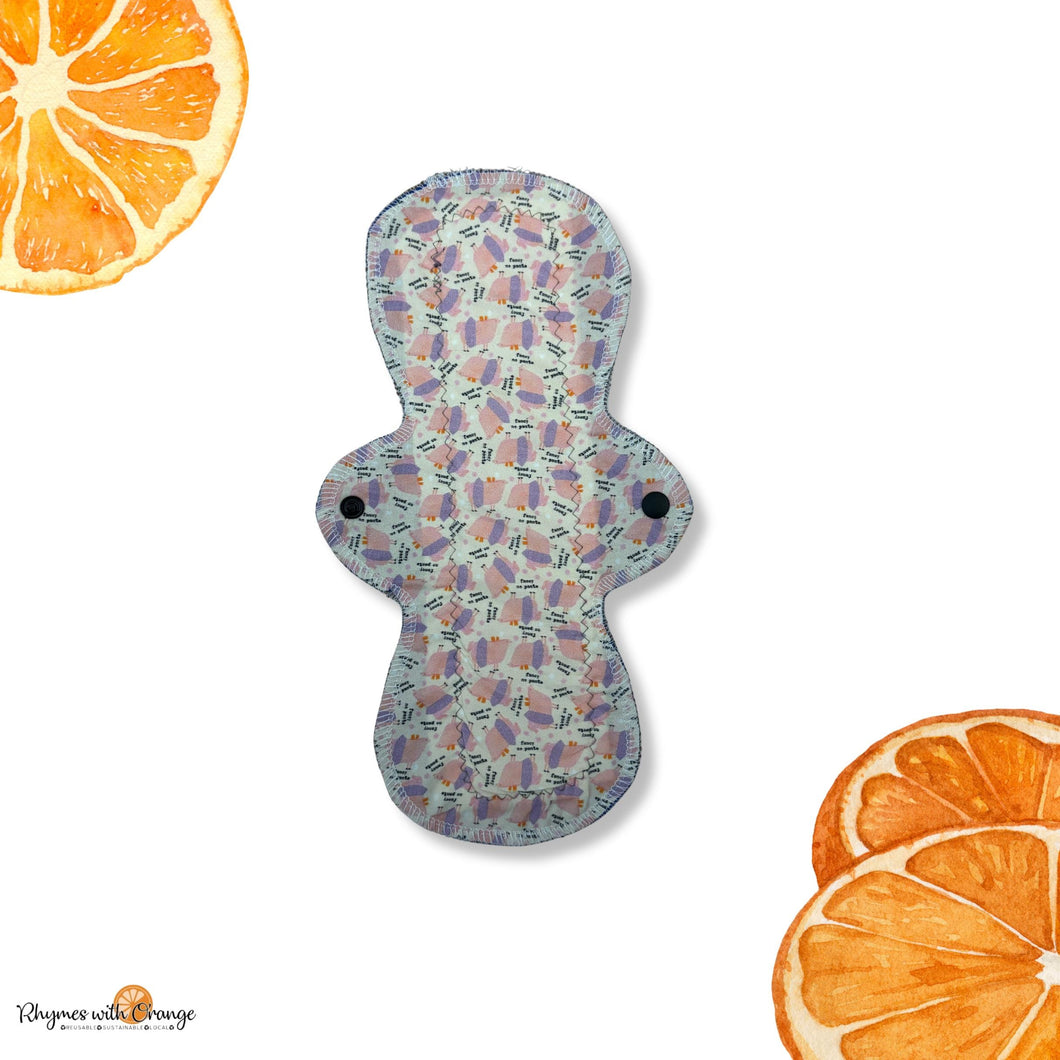14 Inch Cotton Heavy Absorbency Reusable Pads - Bamboo Core, Water-Resistant Fleece Bottom, Eco-Friendly Reusable Pads, Flare, fancy pants