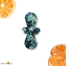 Load image into Gallery viewer, 10 inch moderate Reusable Cloth Pads with, Cotton Topper, and Water-Resistant - Comfortable and Sustainable Sanitary Napkins, teal floral
