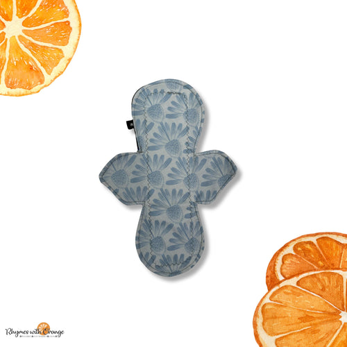 Heavy Absorbency Reusable Pads with, Cotton Topper, and Water-Resistant - Comfortable and Sustainable Sanitary Napkins, blue cone flower