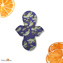 Load image into Gallery viewer, Reusable Cotton Cloth Pad (Moderate Absorbency) - Purple mushrooms, 8 inch
