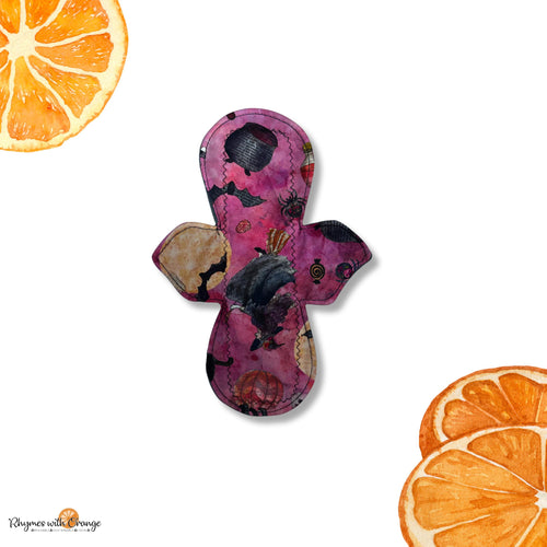 Reusable Cotton Cloth Pad (Moderate Absorbency) - spooky, 10 inch