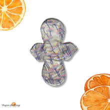 Load image into Gallery viewer, Reusable Cotton Cloth Pad (Moderate Absorbency) - bright mushrooms, 8 inch
