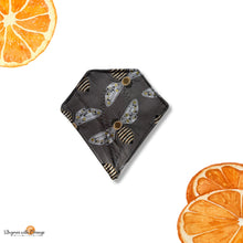 Load image into Gallery viewer, 5 Inch thong liner, Eco-Friendly Reusable Cloth Liner – Light Absorbency - Cotton Topper - Sustainable for moderate flow- bee on grey
